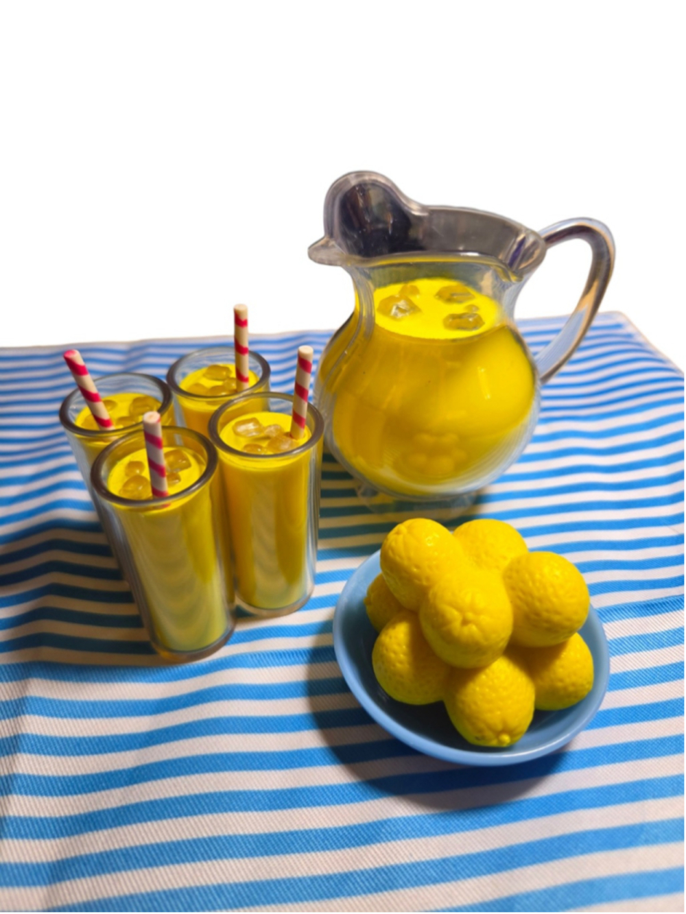 Sophia's 18" Doll Lemonade Picnic Set w/ Pitcher Tablecloth & 4 Cups w/ Straws